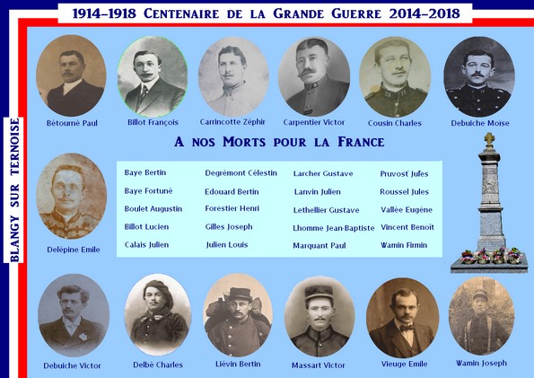 Les soldats de Blangy sur Ternoise morts pour la France